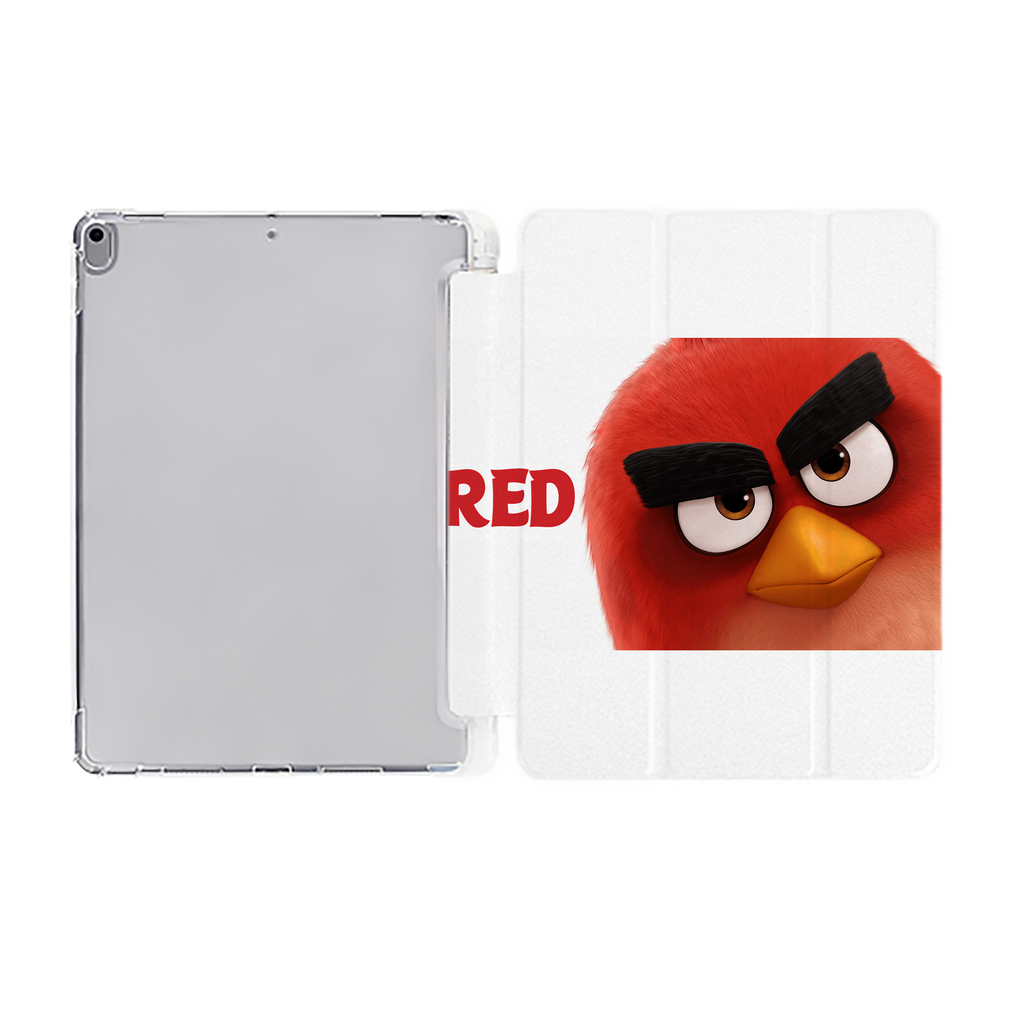 （画像用） Angry Birds アングリーバード IPad ケース ペン収納付き 三つ折りスタンド PUレザー×シリコン 対応機種9.5/10.5/10.9インチ